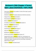 Hartman's CNA Chapter 4 Terms &vert; Q&A Latest 2024&sol;2025 &vert; 100&percnt; PASS