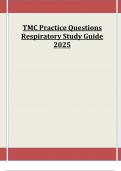 TMC Practice Questions Respiratory Study Guide 2025