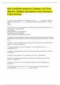 ISA Certified Arborist Chapter 15 &lpar;Tree Worker Safety&rpar; Questions and Answers Fully Solved