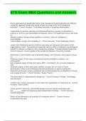 ETS Exam MBA Questions and Answers 