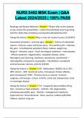NURS 5462 PACKAGE DEAL EXAMS &vert; QUESTIONS AND CORRECT ANSWERS &vert; LATEST UPDATE 2024&sol;2025