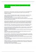 ETS MBA Exam Terms Questions and Answers