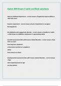 Galen MH Exam 3 with verified solutions