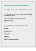 Galen MH Exam 4 with verified solutions