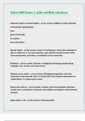 Galen MH Exam 1 with verified solutions