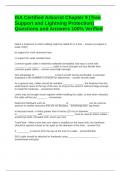 ISA Certified Arborist Chapter 9 &lpar;Tree Support and Lightning Protection&rpar; Questions and Answers 100&percnt; Verified