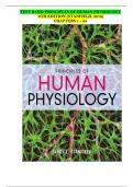 TEST BANK&colon; PRINCIPLES OF HUMAN PHYSIOLOGY  6TH EDITION &lpar;STANFIELD&comma; 2016&rpar; CHAPTERS 1 - 24