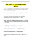 QBM EXAM 1 questions with verified answer1