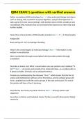 QBM EXAM 1 questions with verified answers&period;
