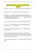QBM final &lpar;exam 1&rpar; questions with verified answers