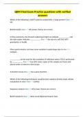 QBM Final Exam Practice questions with verified answers&period;