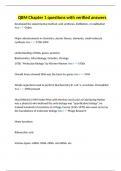 QBM Chapter 1 questions with verified answers