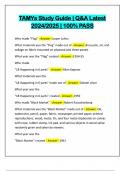 TAMYs Study Guide &vert; Q&A Latest 2024&sol;2025 &vert; 100&percnt; PASS