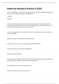 Maternal Newborn Practice A 2023
