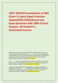  UWF&colon; EDF6225-Foundations of ABA &lpar;Exam 1&rpar; Latest Expert Premium Update&lpar;2025-2026&rpar;&vert;Brand new Exam Questions with 100&percnt; Correct Answers&comma; All Graded A&plus;&comma; Guaranteed Success&period;