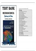 TEST BANK NEUROSCIENCE&colon;4th Edition&comma; Mark Bear Exploring the Brain CLEAR VERSION 2025