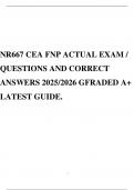 NR667 CEA FNP ACTUAL EXAM &sol; QUESTIONS AND CORRECT ANSWERS 2025&sol;2026 GFRADED A&plus; LATEST GUIDE&period;