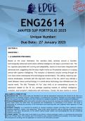 ENG2614 JAN&sol;FEB SUPPLEMENTARY EXAM &lpar;ANSWERS&rpar; 2025 - DISTINCTION GUARANTEED