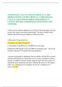  ATI DOSAGE CALCULATIONS CRITICAL CARE MEDICATIONS&sol; ATI RN CRITICAL CARE DOSAGE CALCULATION PROCTORED ASSESSMENT 3&period;1 LATEST 2025-2026 ASSESSMENT QUESTIONS AND ANSWERS
