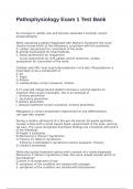 Pathophysiology Exam 1 Test Bank with 100&percnt; correct answers 2025