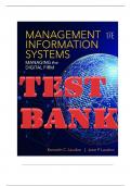 Test Bank for Management Information Systems Managing the Digital Firm&comma; 17th Edition By Kenneth C&period;