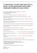CT REGISTRY- STUDY THIS AND YOU-LL PASS&excl;&excl; EXAM QUESTIONS WITH 100- VERIFIED COMPLETE SOLUTIONS&period;
