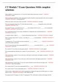CT Module 7 Exam Questions With complete solutions&period;