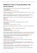 MODULE 6 The CT Exam Questions with correct answers&period;