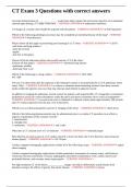 CT Exam 3 Questions with correct answers