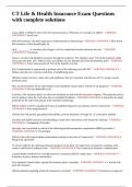 CT Life & Health Insurance Exam Questions with complete solutions&period;