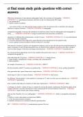 ct final exam study guide questions with correct answers