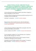EMD 197 FINAL EXAM &sol; EMD TEST EXAM&sol; &lpar;EVERYTHING ON EMERGENCY MEDICAL DISPATCH COVERED&rpar; EMD FINAL EXAM QUESTIONS AND CORRECT ANSWERS&sol; VERIFIED EDITION ALREADY GARDED A&plus;