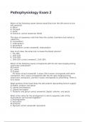Pathophysiology Exam  with 100&percnt; correct answers 2025