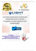 CLA 1502 EXAM PACK &lpar;COMPLETE ANSWERS&rpar;100&percnt; TRUSTED Complete&comma; trusted solutions and explanations&period;