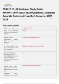 PMK-EE E5&colon; All Sections &sol; Study Guide Review &sol; 260&plus; Actual Exam Questions &sol;Complete Accurate Quizzes with Verified Answers &sol; 2025-2026 