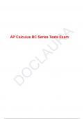 AP Calculus BC Series Tests Exam
