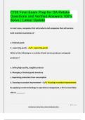C720 Final Exam Prep for OA Retake Questions and Verified Answers 100&percnt;  Solve &vert; Latest Update