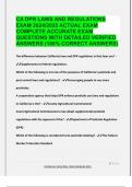 CA DPR LAWS AND REGULATIONS  EXAM 2024&sol;2025 ACTUAL EXAM  COMPLETE ACCURATE EXAM  QUESTIONS WITH DETAILED VERIFIED  ANSWERS &lpar;100&percnt; CORRECT ANSWERS&rpar;