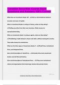 Canadian Securities Course Exam Questions and Answers 100&percnt; Correct