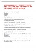 ELECTROLYSIS IBEC AND LASER STATE BOARD TEST  FINAL EXAM AND PRACTICE QUESTIONS EXAM 2025  NEWEST EXAM COMPLETE QUESTIONS Laser stands for what&quest; - ANSW&period;&period;Light Amplification by Stimulated Emission of Radiation