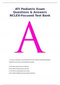 ATI Pediatric Exam Questions & Answers &ndash; NCLEX-Focused Test Bank with 120 Questions And Veried Answers With Rationales
