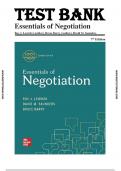 TEST BANK For Essentials of Negotiation&comma; 7th Edition by Roy Lewicki&comma; Bruce Barry &lpar;Complete 12 Chapters&rpar;&period;