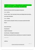 COM316 Exam 1 Questions and Answers  100&percnt; Solved &vert; Already Graded A&plus;