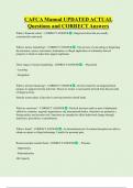 CAFCA Manual UPDATED ACTUAL Questions and CORRECT Answers