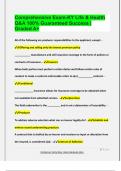 Comprehensive Exam-KY Life & Health Q&A 100&percnt; Guaranteed Success &vert;  Graded A&plus;