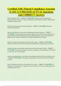 Certified AML Fintech Compliance Associate  &lpar;CAFCA&rpar; UPDATED ACTUAL Questions and CORRECT Answers