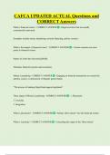 CAFCA UPDATED ACTUAL Questions and  CORRECT Answers