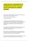 C836&sol;D430 WGU FUNDAMENTALS OF  INFORMATION SECURITY 2025 WITH  ACTUAL QUESTIONS AND CORRECT ANSWERS