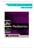 TEST BANK&colon; CURRENT Diagnosis & Treatment Pediatrics&comma; Twenty-Sixth Edition by Maya Bunik&semi; William W&period; Hay Chapter 1 - 46 Complete
