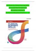 Test Bank for Clinical Nursing Skills&colon; A Concept-Based Approach 4th Edition Volume III by Pearson Education Chapters 1 - 16